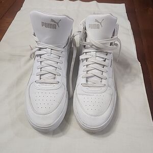Puma Men's White High-Top Sneakers